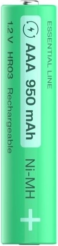 Capacità 950 mAh e tensione 1,2 V
