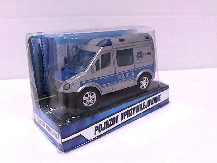Mini furgone della polizia 8 cm
