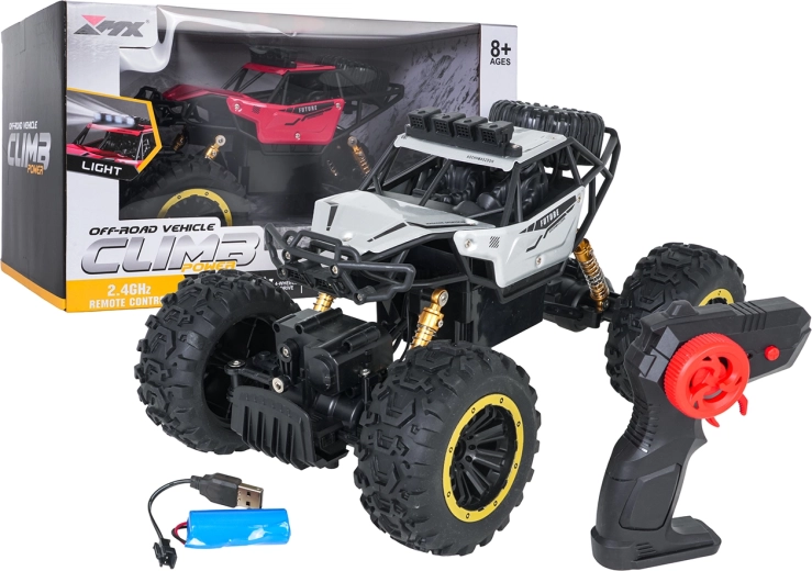 Climb Power RC crawler 1:18 argentato