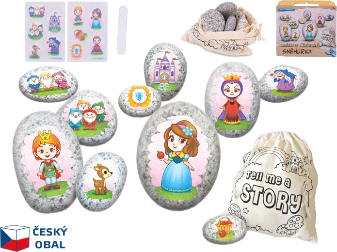 Set creativo di sassolini Biancaneve – pietre narrative per bambini