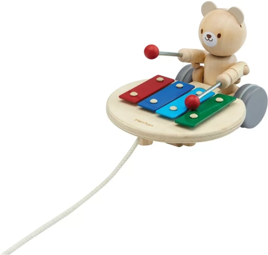 Orsetto da trainare con xilofono PlanToys