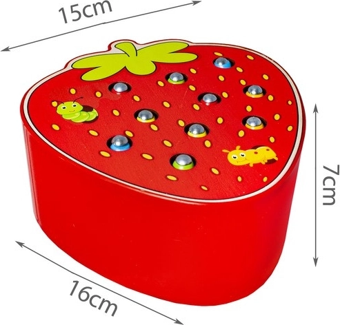 Fragola in legno dai colori vivaci