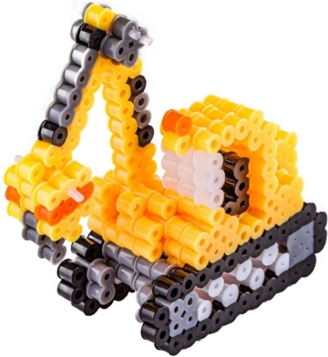 Modello 3D di escavatore con perline da stirare