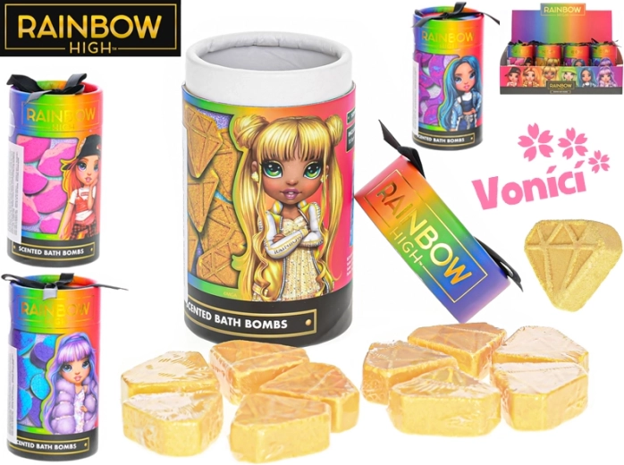 Rainbow High bombe da bagno – profumate 10 pz in tubo, mix di forme