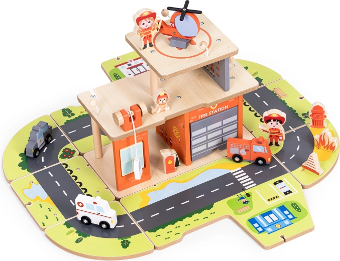 Stazione a due piani con eliporto