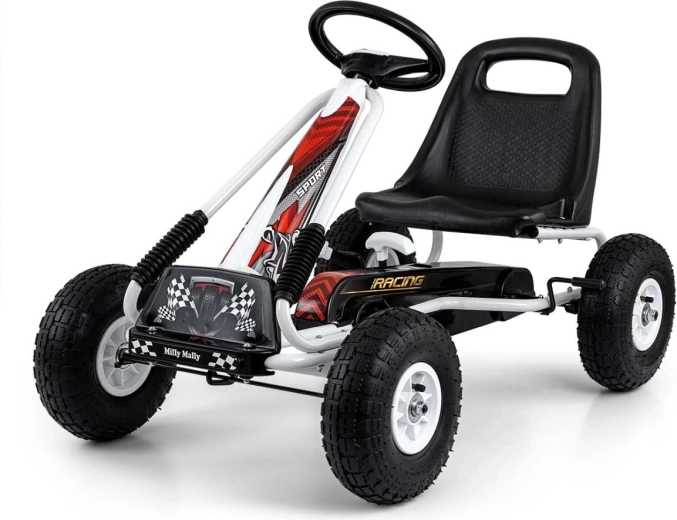 Milly Mally go-kart a pedali Thor bianco