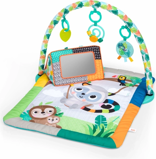 Tappetino da gioco Bright Starts Tropical Treetop per lo sviluppo delle capacità motorie e dei sensi