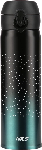 Thermos NILS Camp 500 ml – bottiglia da viaggio verde in acciaio inox