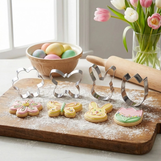 Formine pasquali assortite per biscotti, 4 pezzi