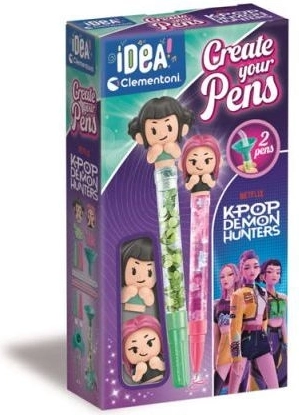 Clementoni Idea Art mini fabbrica delle penne K-Pop Demon Hunters Mira e Zoey
