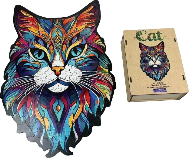 Puzzle in legno Gatto