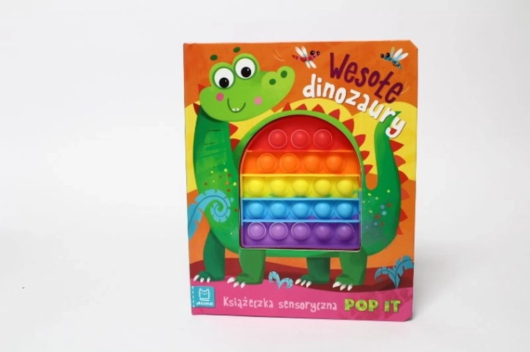 Dinosauri allegri – libro sensoriale con Pop It