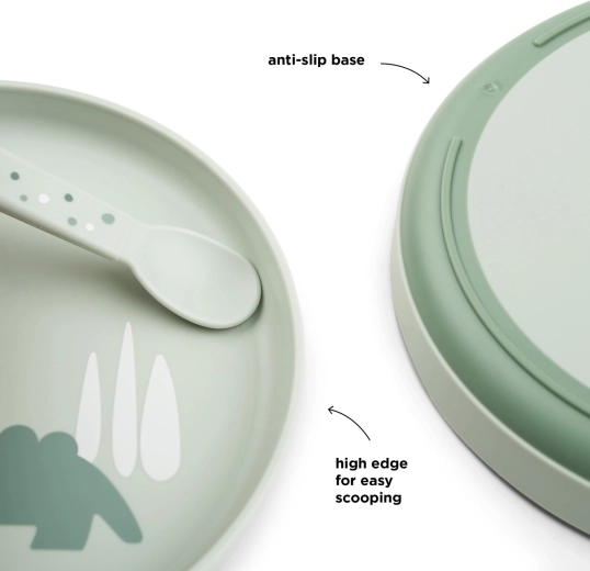 Done by Deer piatto per bambini Foodie Croco verde