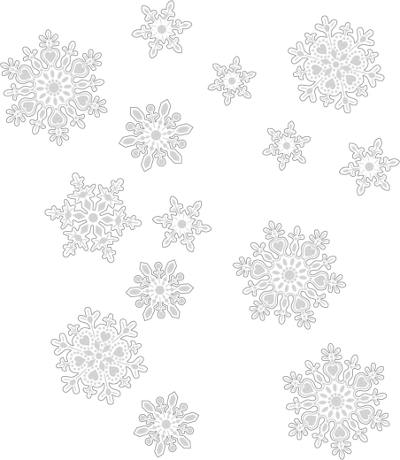 Set di decorazioni natalizie per finestre con fiocchi di neve - 1 pezzo
