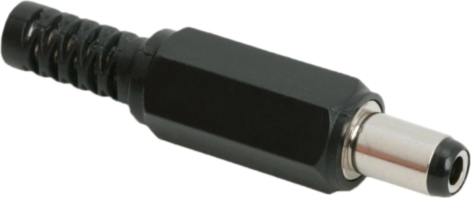 Spina DC 5,5 × 2,5 mm con protezione antipiega