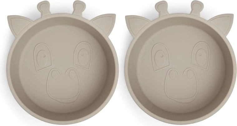 Nuuroo Alex ciotola in silicone giraffa cobblestone (2 pz)