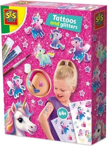 SES Creative Unicorno – tatuaggi e glitter