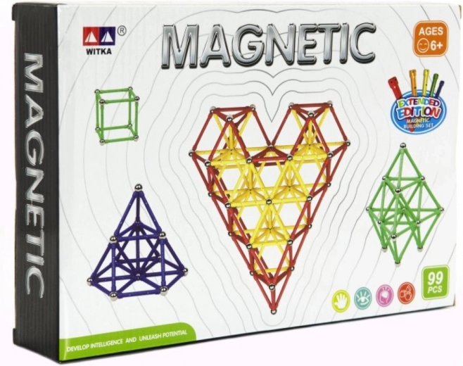 Set di costruzioni magnetiche – 99 pezzi