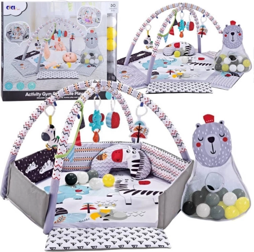 Tappeto da gioco per bambini con contrasti e palline