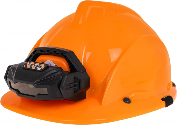 Casco con lampada frontale per il tema della sicurezza