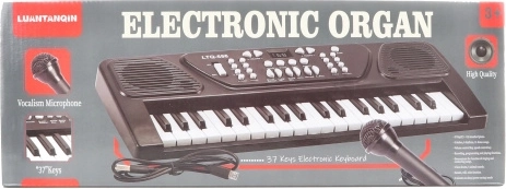 Pianola elettronica per bambini con 37 tasti, microfono e USB