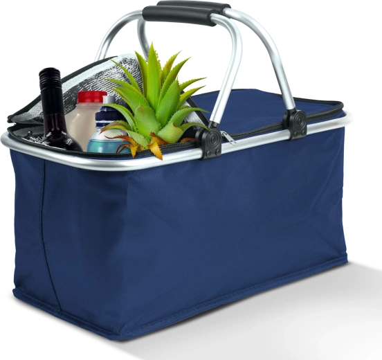 Borsa termica pieghevole per la spesa blu, 21 l