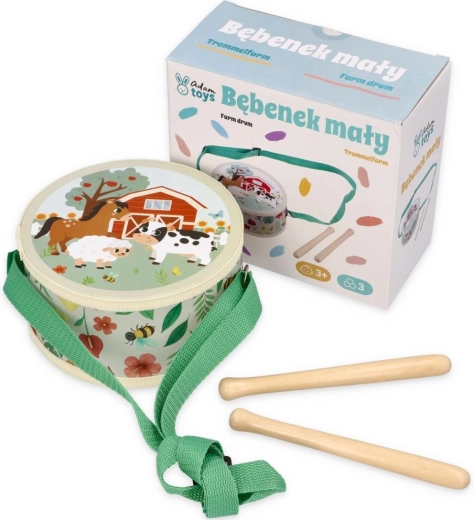 Adam Toys Tamburo per bambini con motivo fattoria - 1 pezzo