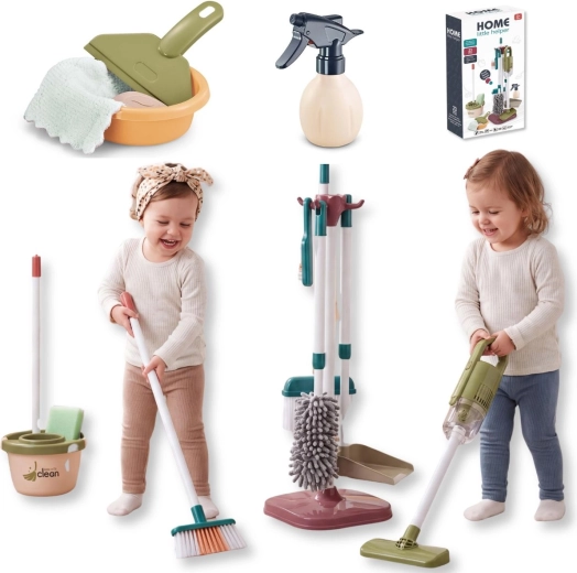 Set per le pulizie per bambini TinyMini con supporto, 23 pezzi