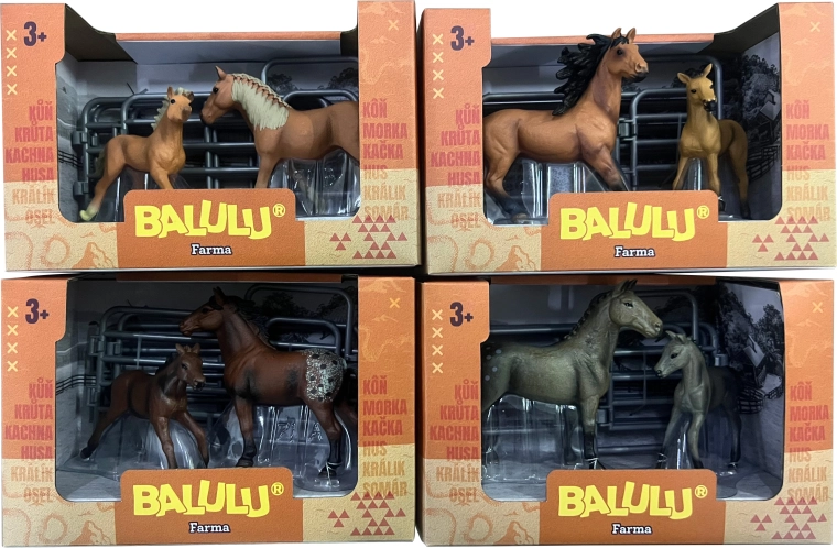 BALULU set da gioco con giumenta e puledro - 1 pezzo