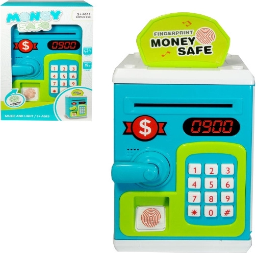 Salvadanaio elettronico per bambini a forma di cassaforte per monete e banconote