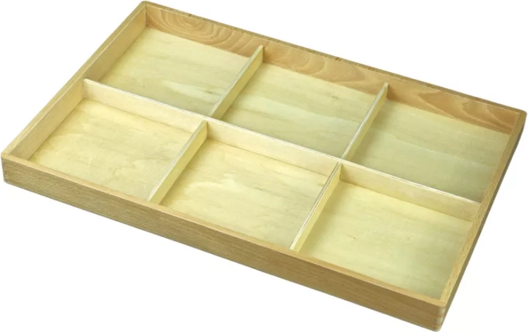 Vassoio di smistamento in legno per cassettiera geometrica - 1 pezzo