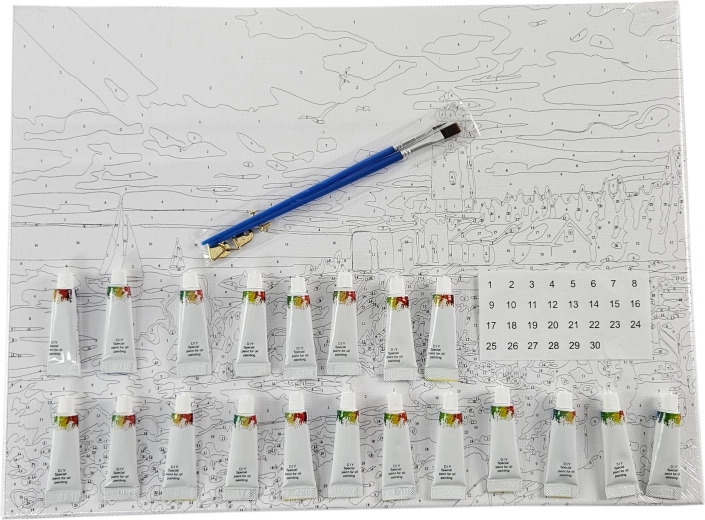 Set completo con colori e pennelli