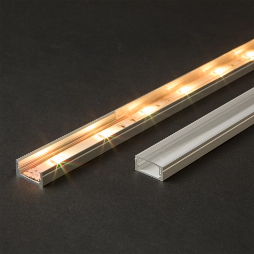 Copertura trasparente per profilo LED in alluminio