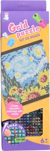 Mosaico di perline cielo e girasoli 31 × 32,5 cm