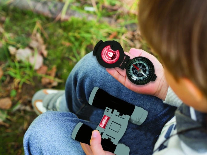 Binocolo e bussola per piccoli esploratori