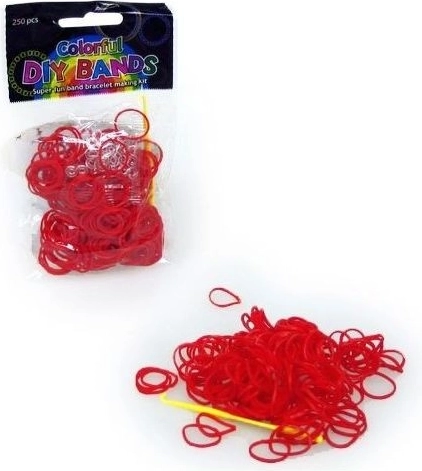 Set di elastici per intrecciare gioielli rossi (250 pz)