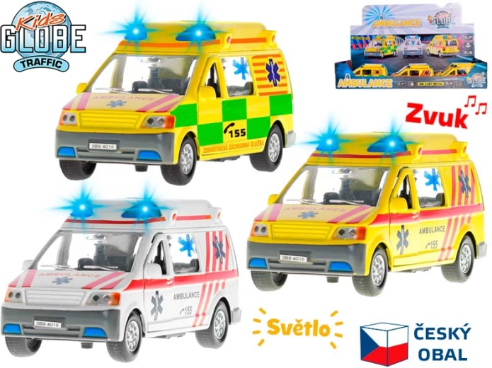Kids Globe Traffic ambulanza con luci e suoni 14 cm