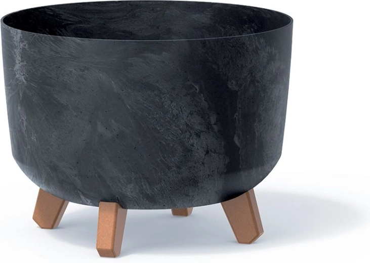 Vaso con effetto cemento 29 cm antracite