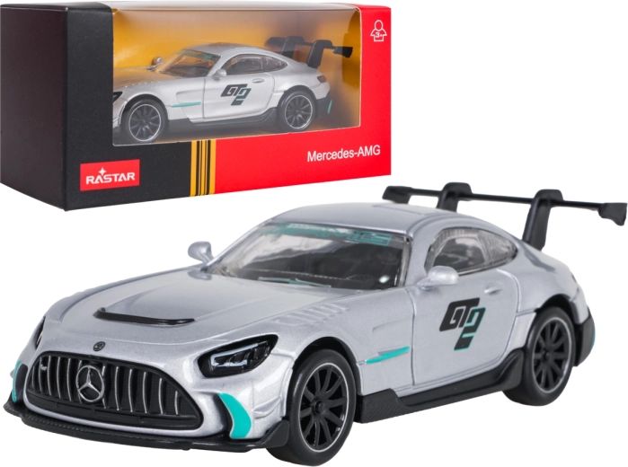 Modello in metallo Mercedes-AMG GT2 RASTAR in scala 1:43, argento