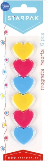 Magneti a forma di cuore STARPAK (6 pz)