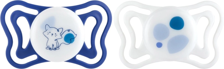 Chicco PhysioForma Light succhietti ortodontici in silicone blu 16–36 mesi 2 pz