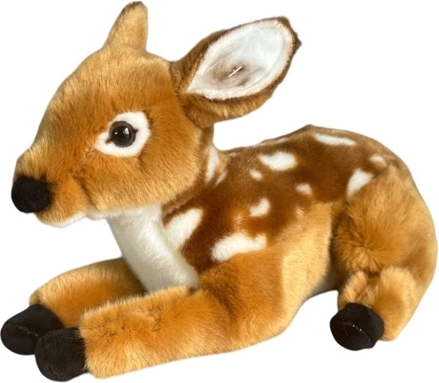 Cerbiatta di peluche sdraiata 28 cm