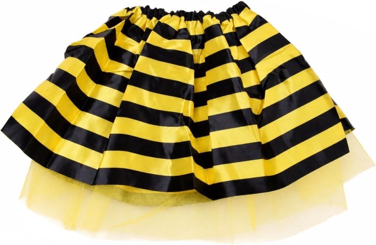 Gonnellina a righe con tulle e vita elastica