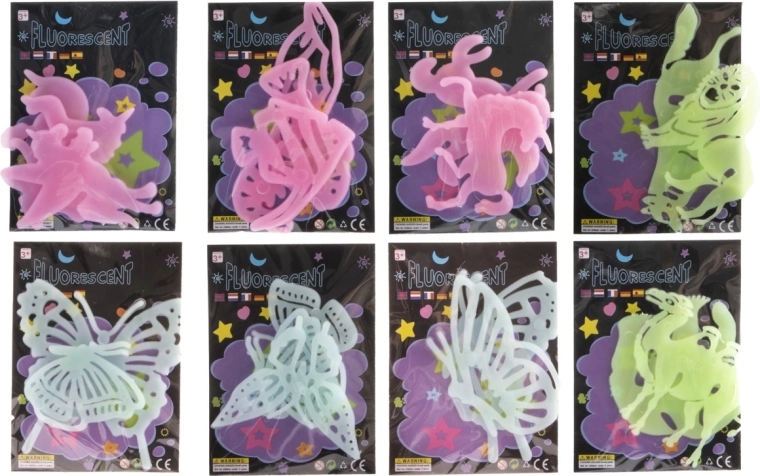 Decorazioni adesive fosforescenti al buio – animali