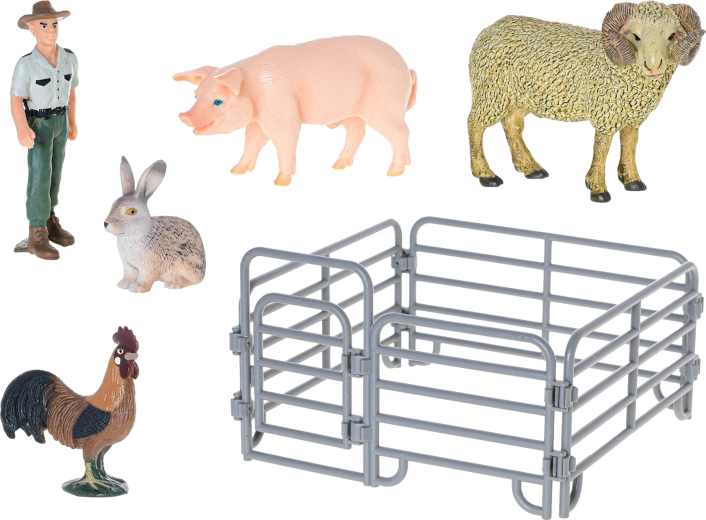 Scena di gioco con recinto e personaggi