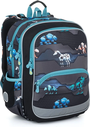 Zaino scolastico leggero Topgal Robot animali