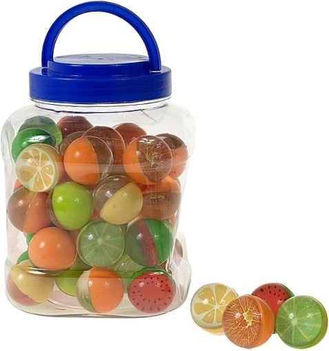 Pallina rimbalzante alla frutta 3 cm in barattolo