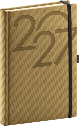Agenda giornaliera Notique Ajax 2027 oro 15 × 21 cm