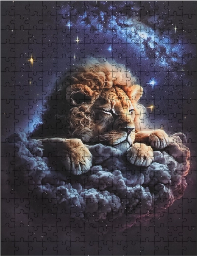 Puzzle per bambini Leone tra le nuvole, 300 pezzi