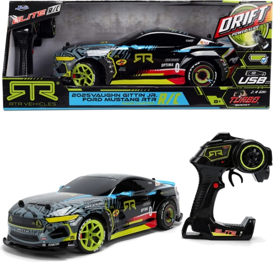 Ford Mustang RTR 2025 Vaughn Gittin Jr. radiocomandato 1:10 con modalità drift e Turbo Boost